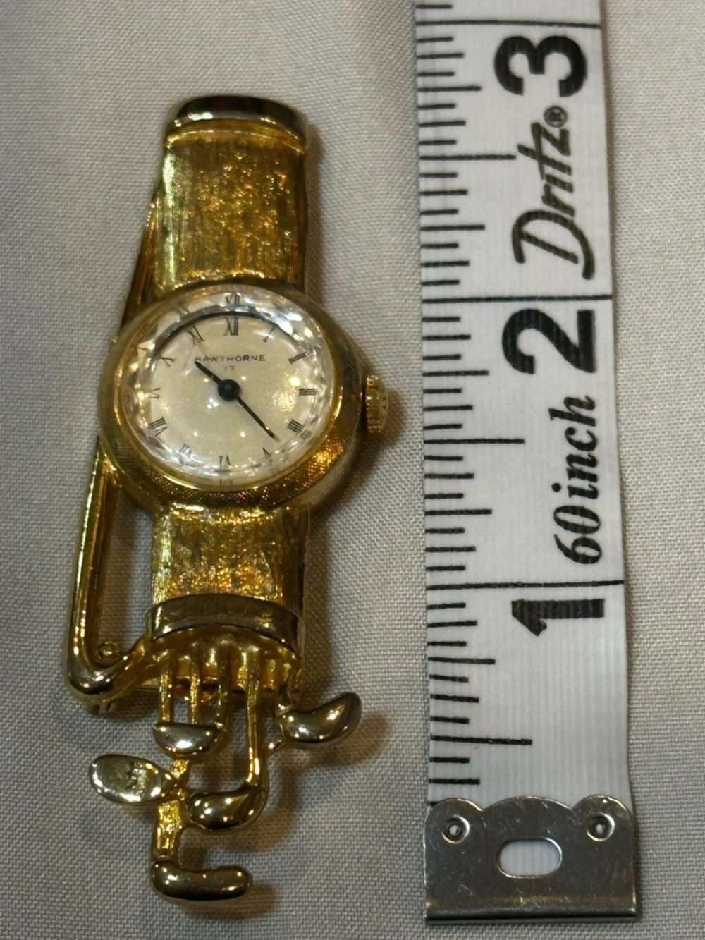 Vintage Gold-tone Ladies Gold Watch Pendant